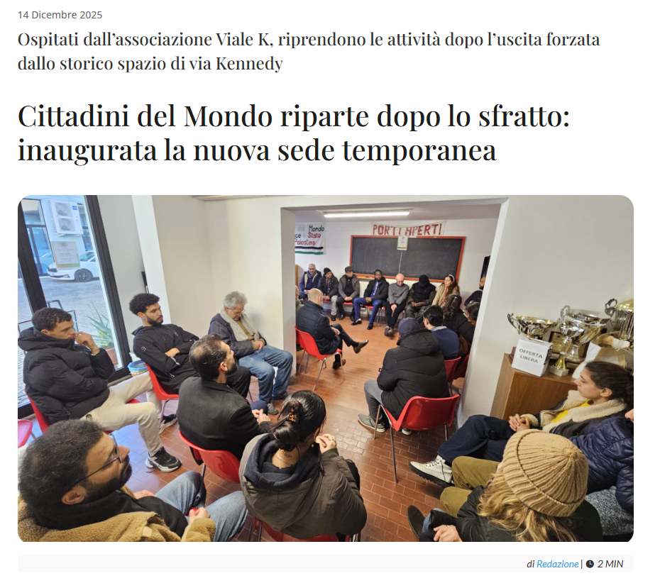 viale K ospita Cittadini del Mondo